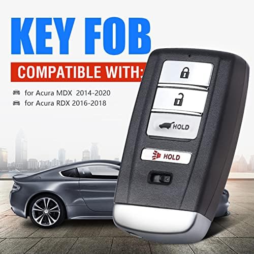 מכונית Keymall מפתח חכם FOB כניסה ללא מפתח החלפת מפתח מרחוק למפתח Acura MDX 2014-2020 עבור Acura RDX -2018 ID47