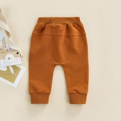 מבחינה תינוקות בויזים מגרשים מכנסיים של הרמון המוצק מכנסי פעוט ילד פעילים מכנסיים מכנסי טרנינג מכנסיים כיסים חותלות