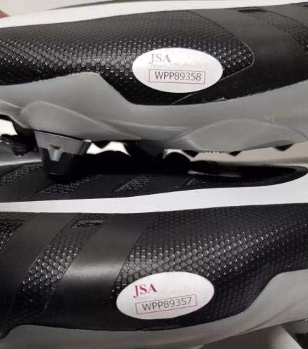 טים בראון חתום על חתימות חתימה על חתימה נייקי Vapor Pro Nike SZ 16. עד JSA - סוליות NFL עם חתימה