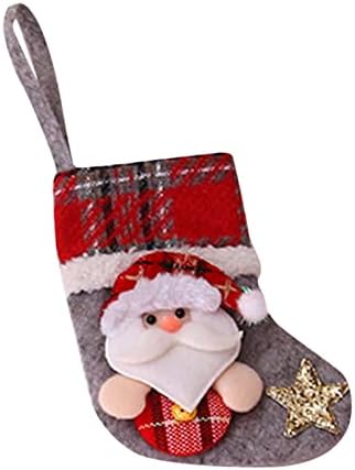 HHMEI קישוטי גרב גרביים לחג המולד קטן עם תליוני עץ חג המולד SGCABIO9WGO35C