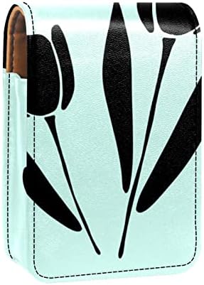 מארז שפתון Oryuekan עם מראה איפור נייד חמוד קוסמטי, צבעב רטרו מודרני דפוס פרחוני פרחוני