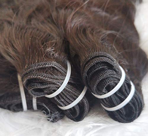 חמניותשיער גלם טבעי חום גלי הודי מקדש שיער טבעי חבילות לא מעובד תורם לציפורן מיושר שיער מארג הרחבות-ברזילאי-0010