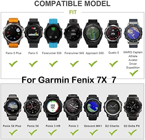 רצועת Ttucfa Watchband עבור Garmin Fenix ​​7 7x 7S 6 6x Pro 5 5xplus 3HR שחרור מהיר מהיר שעון נירוסטה EasyFit 26
