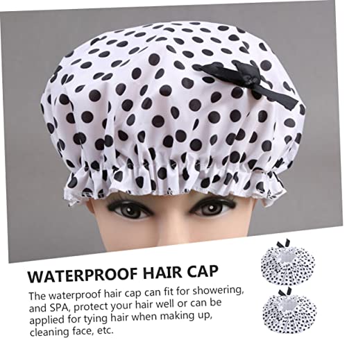 Fomiyes 6 PCS צעיפי שיער כובע מקלחת לנשים כובע סאטן סאטן טורבנים מרופדים לנשים הגנה על שיער 2 יחידות שמפו גברת