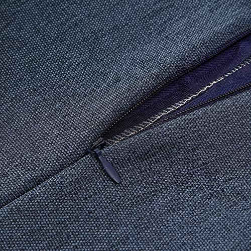 זברסמיל זריקה דקורטיבית מכסה מכסה מגע רך כיסויי כרית קטנים לספה ספה מנוחה מכונית חדר שינה 16 x 16 כחול כהה