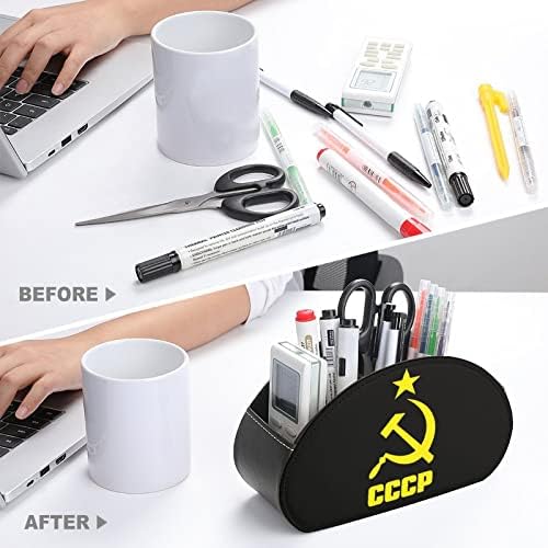 CCCP מחזיק בשלט רחוק רוסית עור PU מרחוק קרדי מגש מיטה שולחן מיטה שולחן שולחן מארגן מארגן מארגן מארגן