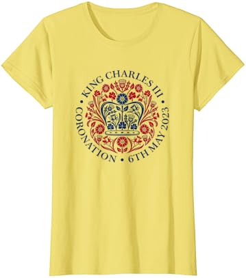מלך צ ' ארלס השלישי רויאל משפחת הכתרת רשמי לוגו 2023 חולצה