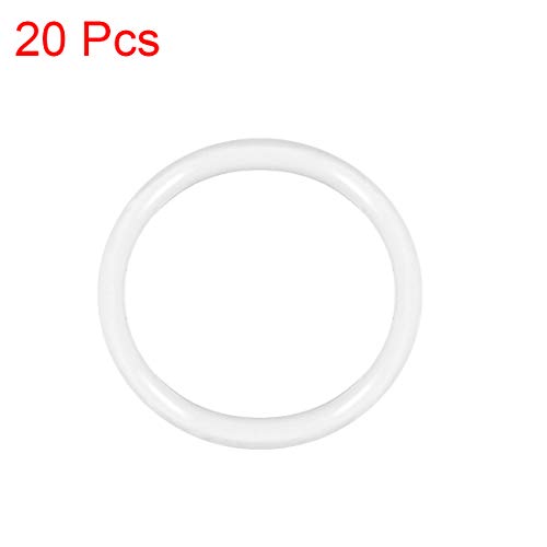 טבעת O-טבעת סיליקון uxcell, 17 ממ OD, מזהה 13 ממ, רוחב 2 ממ, אטם טבעות חותם VMQ, לבן, חבילה של 20