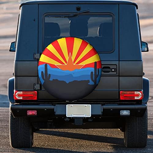 כיסוי צמיג דגל אריזונה כיסוי צמיג חילוף לרכב שטח ג'יפ קרוואן 16 אינץ '