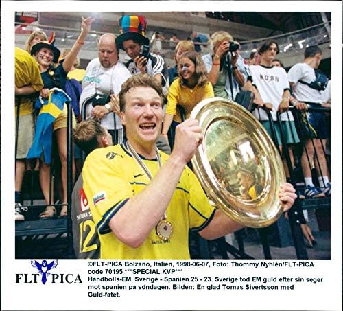 תצלום וינטג 'של אליפות האירופה של FLT Pica Fica. שוודיה - ספרד 25-23