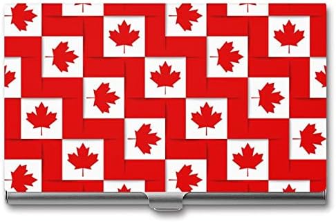 קנדי קנדה דגל מתכת כרטיס ביקור מחזיק דק שם כרטיס ארנק מזהה מקרה עבור גברים נשים