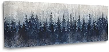 תעשיות סטופליות כפרי כחול עץ עץ עץ פריק וודלנד קיר קיר קיר, 30 x 13