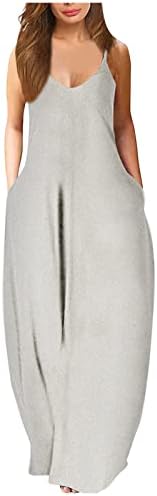 Zefotim Covers Ups for בגדי ים נשים ספגטי רצועת רצועה לאחור ללא כושר רופף בוהו חוף מקסי/שמלות מיני