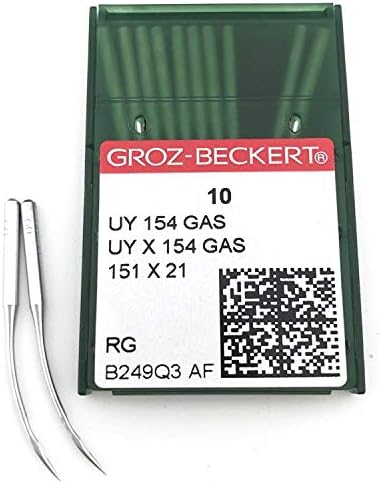 100 Groz-Beckert UY154GAS מעוקל סרגר תעשייתי מחטי מכונות מכונה)