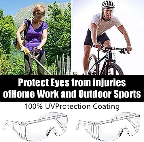 משקפי בטיחות מעל משקפיים משקפי משקפי מגן על משקפי מגן לעבודה אנטי ערפל הגנה על עיניים עם ראייה ברורה, משקפי בטיחות