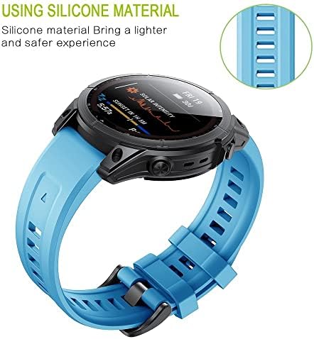 Eeomoik 22 26 ממ רצועות שעון סיליקון עבור Garmin Fenix ​​6x 6 Pro 7x 7 5 5x 3 3HR 945 צמיד שעון חכם שחרור מהיר שחרור מהיר