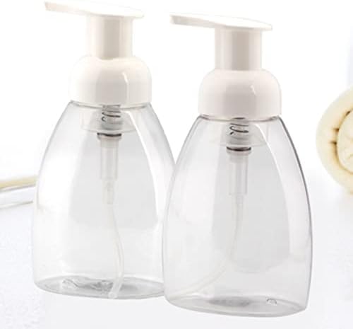Koqwez33 מינימליסטי בסגנון סבון נוזלי למטבח אמבטיה, 250 מל נסיעות ברורות למילוי שמפו קרם שמפו מקציף סבון בקבוק סבון