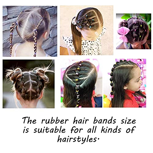 2000 יחידות אלסטי גומי שיער להקות עבור בנות ונשים גברים תסרוקת, שיער קשרי פרימיום שיער סטיילינג כלי סט-2 יחידות צבע שיער