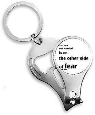 הצעת מחיר מעוררת השראה על פחד מאת ג'ורג 'תוספה ציפורניים טבעת ניפר טבעת מפתח בקבוקי שרשרת פותחן