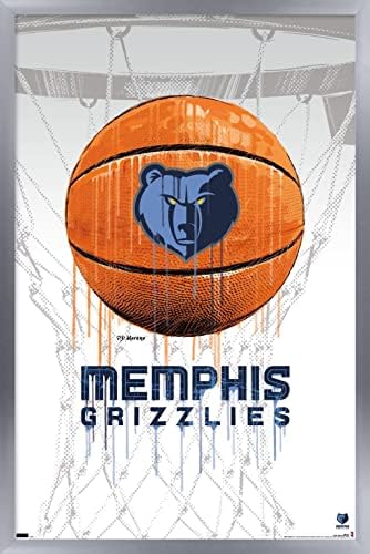 Trends International NBA Memphis Grizzlies - טפטוף כדורסל 21 פוסטר קיר, 14.725 x 22.375, פוסטר פרימיום והר הצרור