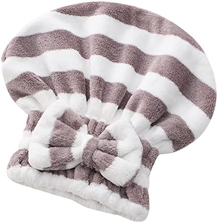 NPKGVIA Microfiber מגבת שיער יבשה בנדנה עם כובע מקלחת קשת שיער כובע מקלחת בנדנה לנשים עם מתנות שיער מתולתלות ורטובות רולר