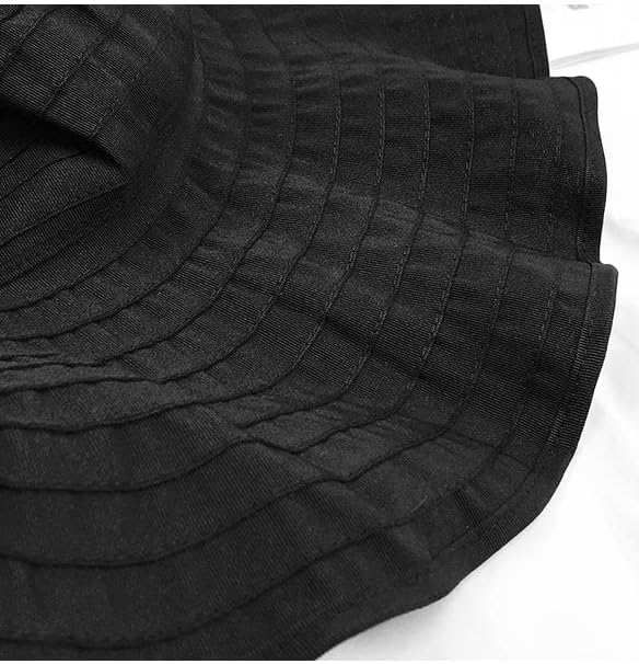 שוליים רחבים לנשים UPF 50+ כובע שמש עם חור קוקו קיץ מגלגל כובע דיג בחוף
