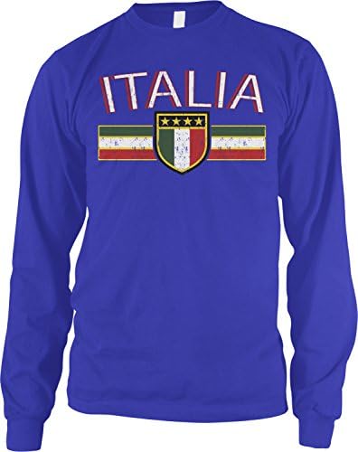 דגל ומגן איטליה של Amdesco, איטליה, חולצת שרוול ארוך איטליה