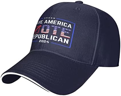 הרפובליקני 2024 כובע שמור אמריקה מצביע על כובע רפובליקני הצבעה אדום אנטי דמוקרט מוצץ טראמפ 2024 כובע בייסבול כובע לגברים