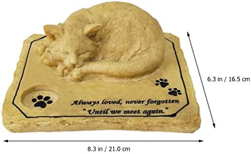 המוטון חתלתול מתנות זיכרון קבר עם פמוט חתול זיכרון מזכרת תמיד אהב מעולם לא נשכח לחיות מחמד אובדן בחצר האחורית קבר