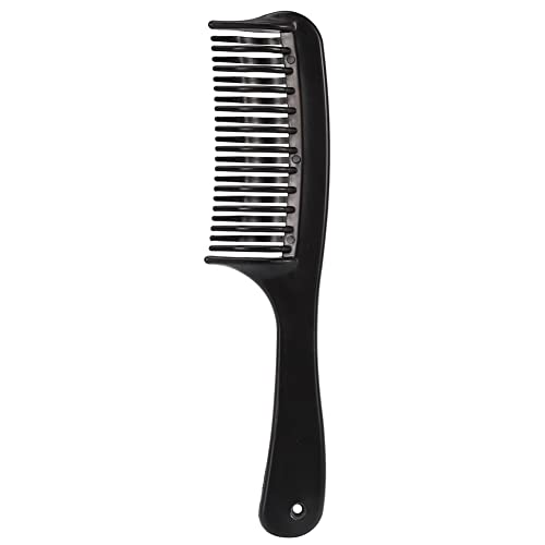 Frobea 2x שחור כפול שיניים מסרק שיער מסרק שמפו מסרק עם ידית לשיער רטוב מתולתל ארוך