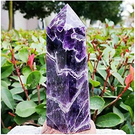 Tompar Dream טבעי Amethyst קוורץ Obelisk Crystal Crystal Point מגדל אבן חן 420 גרם/900 גרם/1200 קג קישוטים יפים