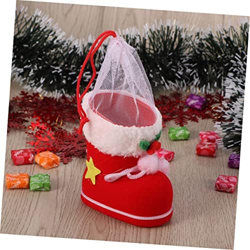 נוליטוי 2 יחידות חג המולד מתנה לחג המולד מגפי ממתקים כריסס סוכריות מתנה אדומה מתנות לילדים מתנות נופש נעלי ממתקים