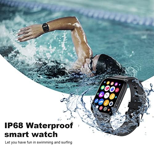 שעון חכם Choiknbo, IP68 גשש כושר אטום למים שעון חכם לגברים/נשים עם רצועת החלפה, 1.7 “שיחת מסך מגע מלא קבלת/חיוג