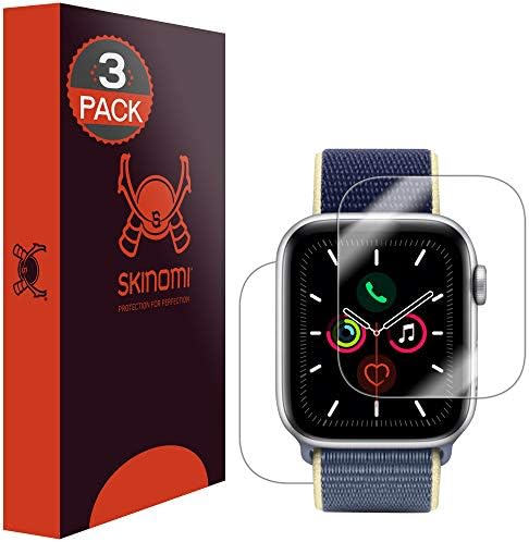 Skinomi גוף מלא מגן עור תואם לסדרת Apple Watch 6 TechSkin כיסוי מלא סרט HD Sile