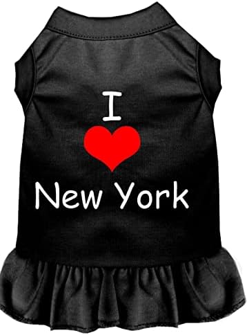 מוצרי חיות מחמד של מיראז '58-07 4xbk שחור 4 I לב שמלת הדפס מסך ניו יורק, 4x-Garge