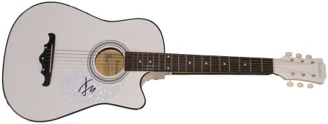 מיטשל טנפני חתם על חתימה בגודל מלא גיטרה אקוסטית ג 'יימס ספנס אימות ג' יי. אס. איי קואה - מוזיקת קאנטרי סופרסטאר-עורב שחור,
