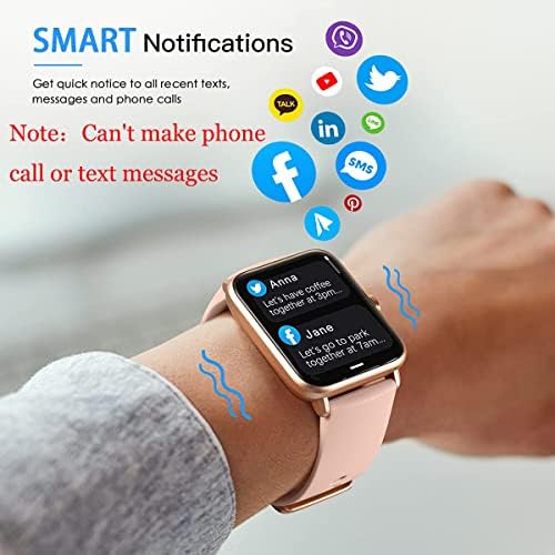 שעון חכם של Dirrelo Rose Gold ושעון חכם של Alexa Black for Android Phone iPhone