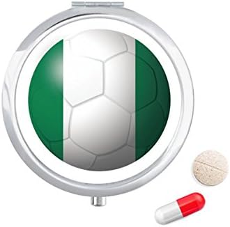 ניגריה לאומי דגל כדורגל כדורגל גלולת מקרה כיס רפואת אחסון תיבת מיכל מתקן