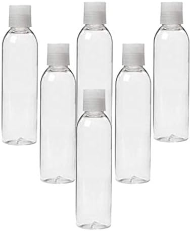 גרנד פרפומים 6 גרם בקבוקי חלקה ברורים עם כובעי דיסק מהפכים טבעיים, בקבוק סחיטת פלסטיק ריק של 180 מל לג'ל לניקוי