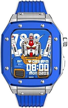 Eksil for Apple Watch Series 7 סגסוגת שעון מארז 44 ממ 42 ממ 45 ממ מתכת יוקרתית גומי נירוסטה אביזרי שעון עבור Iwatch