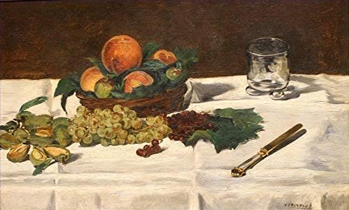 $ 80 - $1500 יד שצויר על ידי אמנות אקדמיות' מורים - 3 אמנות ציורי עדיין חיים פירות על שולחן אדוארד מאנה ציור שמן על בד-קיר