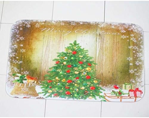 3 חתיכות אמבטיה שטיח מחצלות סט עם עץ חג המולד דפוס הכן מחצלת החלקה אמבטיה מחצלת אסלת מכסה כיסוי אסלת שטיח
