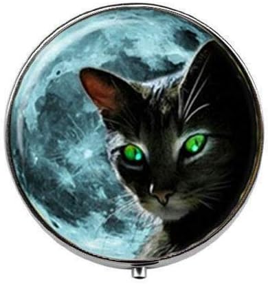 בציר כישוף חתול תמונה זכוכית גלולת תיבת ממתקי תיבת תכשיטים חבר מתנות