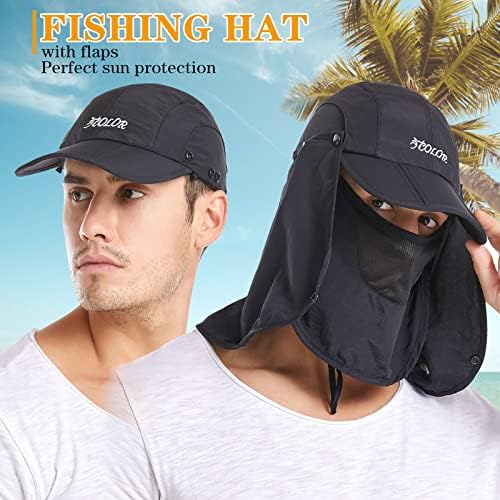 כובע דיג מתקפל של ICOLOR כובע שמש לגברים נשים, UPF50+ הגנת שמש בייסבול כובעי קוקו גולף