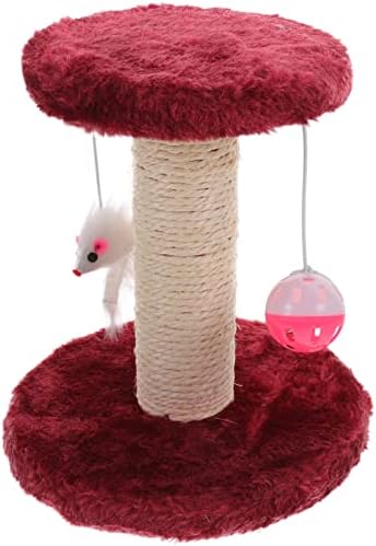 חתול גרוד חתלתול גרדן מגדל טבעי סיסל טיפוס מוט עם קטיפה שאר פלטפורמת אינטראקטיבי צעצוע כדורי עבור מקורה חתולי