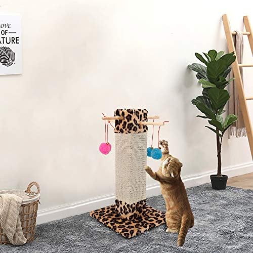 מגדל החתולים של מחזיק חתול, 20 הדפס נמר סיסל חמוד יציב