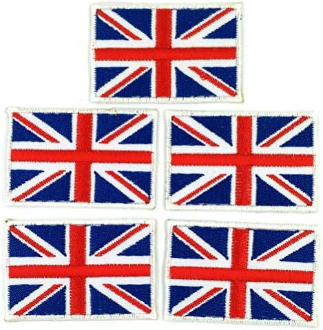 FLAG010X5 - תיקון הדגל בבריטניה, תיקון דגל בריטניה, תיקון דגל בריטי, יוניון ג'ק - טלאים רקומים - ברזל על טלאים - גודל 5X3