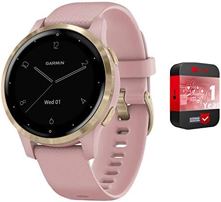 Garmin Vivoactive 4S GPS Smartwatch עם מוסיקה ופעילות כושר גשש גשש ומוניטור לבריאות אפליקציות 010-02172-31 4 שניות עם