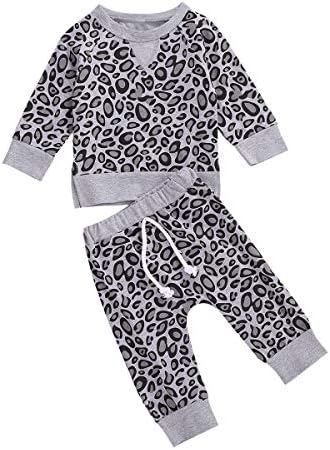 3 יחידות פעוט תינוקת תינוקת סתיו בגדי חורף מכתב שרוול ארוך סווטשירטים למעלה+מכנסי נמר+סט תלבושת בגיסה