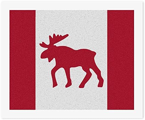 קנדה איילים דגל עשה זאת בעצמך צבע על ידי מספרי אקריליק ציור ערכות קיר אמנויות תמונות עבור בית סלון משרד קישוט